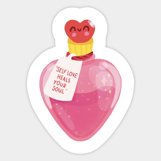 Self love heals your soul Sticker by Mjdaluz